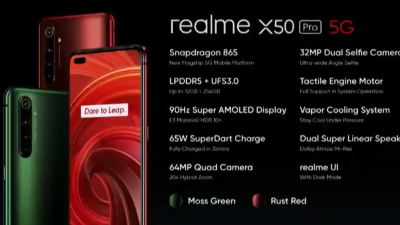 realme X50 Pro 5G เปิดตัว กล้อง 6 ตัว ซูม 20 เท่า ชาร์จเร็วใน 35 นาที