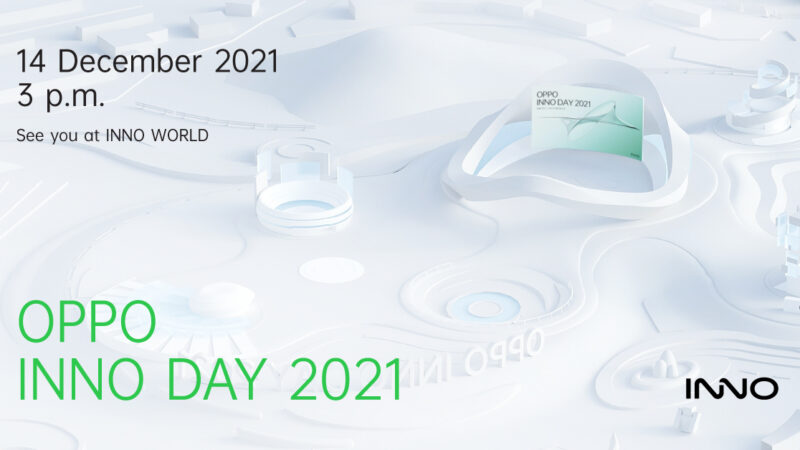 OPPO ประกาศเตรียมจัดงาน OPPO INNO DAY 2021 ‘Reimaging the Future’ ในวันที่ 14-15 ธันวาคมนี้ พร้อมพบกับ OPPO INNO WORLD งานจัดแสดงออนไลน์ครั้งแรกของ OPPO