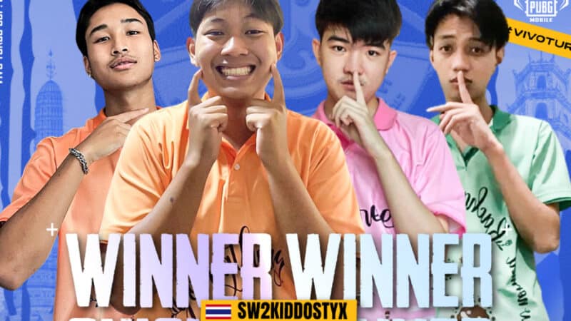 vivo TURBO CUP CHALLENGE ทีม SW2kidoStyx จากประเทศไทย คว้าตำแหน่งชนะเลิศ พร้อมคว้า WWCD จากเกมมาครอง