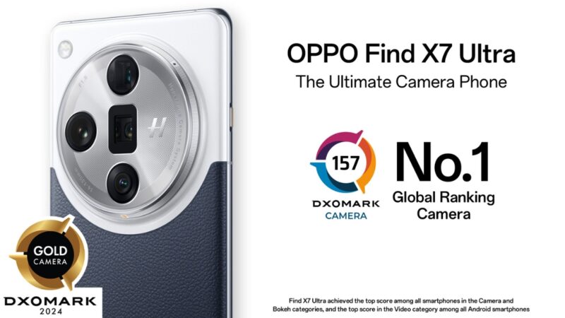 OPPO Find X7 Ultra ขึ้นแท่นอันดับหนึ่งของกล้องสมาร์ตโฟนโดย DXOMARK