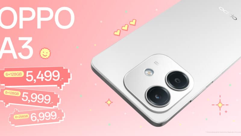 วางจำหน่ายแล้วอย่างเป็นทางการ OPPO A3 รุ่นใหม่ สมาร์ตโฟนเอาใจสายโหด ตอบโจทย์ทุกเอนเตอร์เทน ในราคาเริ่มต้นเพียง 5,499 บาท