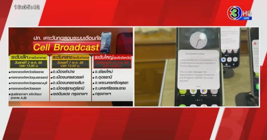 ทดสอบ Cell Broadcast