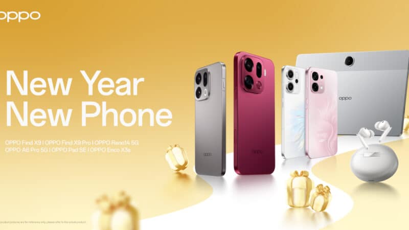 OPPO จัดเต็มส่งท้ายปีเก่า ต้อนรับปีใหม่ ยกทัพสมาร์ตโฟน และอุปกรณ์ IoT ด้วยโปรโมชันสุดคุ้มในแคมเปญ New Year New Phone