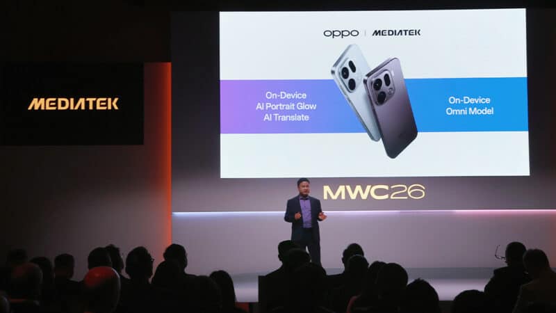 OPPO และ MediaTek ผนึกกำลังนำเสนอเทคโนโลยี On-Device AI บนสมาร์ตโฟนในงาน MWC 2026