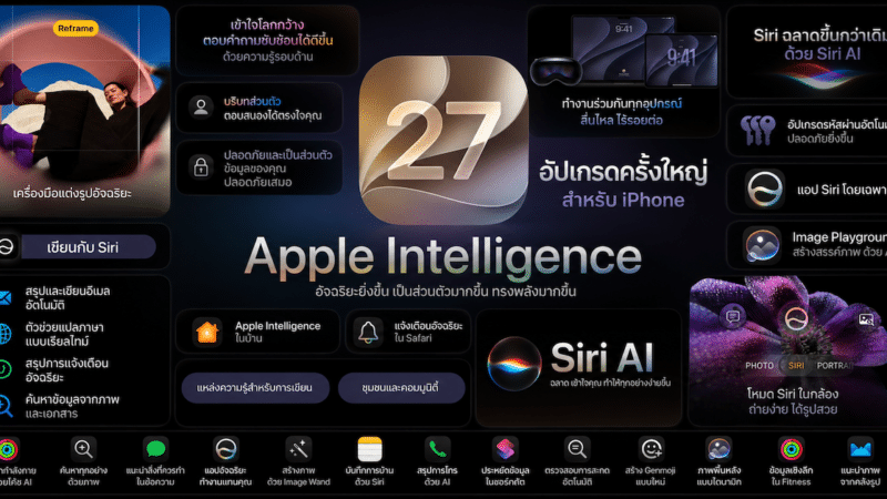 iOS 27 มีอะไรใหม่? สรุปทุกฟีเจอร์เด่นจาก WWDC 2026 (รองรับ iPhone 11 ขึ้นไป)